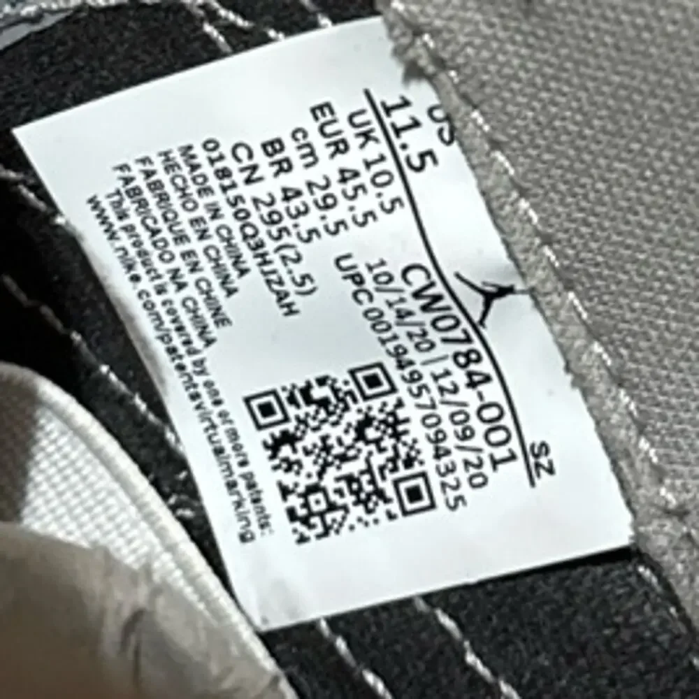 Air Jordan 11 CMFT Low Cool Medium Grey White CW0784-001 Size 11.5